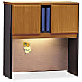 Bush Business Furniture Office Advantage Hutch 36"W, Natural Cherry/Slate, Premium Installation
