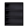 Hirsh® 42"H 3-Shelf Metal Bookcase, Black