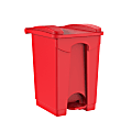 Gritt Commercial Rectangular Step-On Trash Can, 12 Gallon, Red 1 thumbnail image