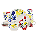 Elama 16-Piece Stoneware Dinnerware Set, Tuscan Amore