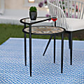 SEI Furniture Lorengo Outdoor Furniture Accent Table, 24”H x 24”W x 23”D, Black/Multicolor