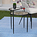 SEI Furniture Lorengo Outdoor Furniture Accent Table, 24”H x 24”W x 23”D, Black/Multicolor 1 thumbnail image