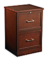 Realspace® Premium 17"D Vertical 2-Drawer File Cabinet, Mahogany