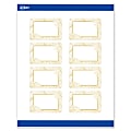 Avery® Printable Labels With Sure Feed® Technology, S00-EVX, Rectangle, 2" x 3", Matte White With Preprinted Gold Leaf Pattern, Pack Of 80 1 thumbnail image