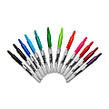 Sharpie® Retractable Permanent Markers, Fine Point, Assorted, Box Of 12