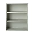 Hirsh® 42"H 3-Shelf Metal Bookcase, Light Gray