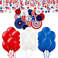 Amscan Patriotic Room Decorating Kit, Red/White/Blue, Set Of 76 Pieces 1 thumbnail image
