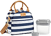 Fit & Fresh Portland Lunch Bag, Navy/White Stripes 1 thumbnail image
