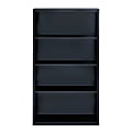 Hirsh® 60"H 4-Shelf Metal Bookcase, Black 1 thumbnail image