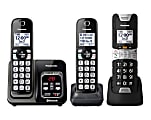 Panasonic® L2C DECT 6.0 Plus Tough Cordless Phone System With Digital Answering Machine, Black, KX-TGD583M 1 thumbnail image