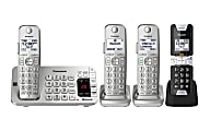 Panasonic® Link2Cell Plus Tough Cordless Phone System, Silver/Black, KX-TGE484S2 1 thumbnail image