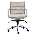Eurostyle Dirk Velvet Low-Back Office Chair, Chrome/Beige 1 thumbnail image