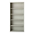Hirsh® 72"H 5-Shelf Metal Bookcase, Light Gray 1 thumbnail image