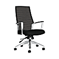 Global® Accord Mesh High-Back Tilter Chair, 44"H x 25"W x 25"D, Black Coal