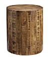 Coast to Coast Emma Drum Shape Accent Stool, Natural Brown