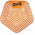 Genuine Joe Urinal Screens - Lasts upto 30 Days - Dual Sided Design - 10 / Carton - Orange 1 thumbnail image