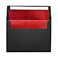 LUX Invitation Envelopes, A7, Peel & Stick Closure, Black/Red, Pack Of 500