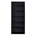 Hirsh® 82"H 6-Shelf Metal Bookcase, Black