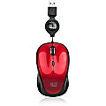 Adesso® iMouse S8R USB Illuminated Retractable Mini Optical Mouse, Red 1 thumbnail image