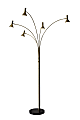Adesso® LED Arc Lamp, Maxwell, 76", Antique Brass
