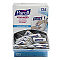 Purell® Singles Advanced Hand Sanitizer Individual Single-Use Packets, 1.2 mL, 125 Packets Per Box, Case Of 12 Boxes