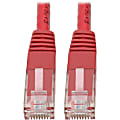 Tripp Lite Cat6 Cat5e Gigabit Molded Patch Cable RJ45 M/M 550MHz Red 6ft 6' - 1x RJ-45 Male Network - N200006RD 1 thumbnail image