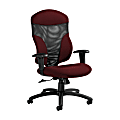 Global® Tye Mesh Tilter Chair, High-Back, 45 1/2"H x 25"W x 26"D, Red Rose/Black