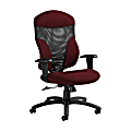 Global® Tye Mesh Tilter Chair, High-Back, 45 1/2"H x 25"W x 26"D, Red Rose/Black 1 thumbnail image