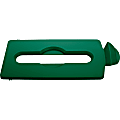 Rubbermaid Commercial Slim Jim Lid Green Paper Slot - Green - Plastic - 1 Each 1 thumbnail image