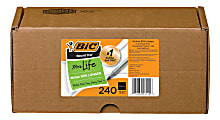 BIC Round Stic Xtra Life Ballpoint Pens, Medium Point, 1.0 mm, Translucent Barrel, Black Ink, Box Of 240 Pens 1 thumbnail image
