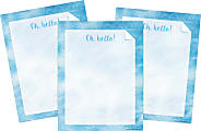 Barker Creek Designer Computer Paper, 8-1/2" x 11", Blue Tie-Dye, 50 Sheets Per Pack, Case Of 3 Packs