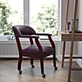 Flash Furniture Leathersoft Conference Chairs, Burgundy 1 thumbnail image