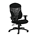 Global® Tye Mesh Tilter Chair, High-Back, 45 1/2"H x 25"W x 26"D, Black Coal/Black 1 thumbnail image