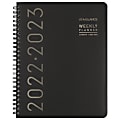 AT-A-GLANCE® Contemporary Lite Weekly/Monthly Academic Planner, 7" x 8-3/4", Black, July 2022 to June 2023, 7058XL05