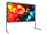 Elite Screens Yard Master Series OMS103HR - Projection screen with legs - rear - 103" (103.1 in) - 16:9 - Wraith Veil 1 thumbnail image