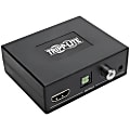 Tripp Lite 4K HDMI Audio Extractor with TOSLINK, RCA and 3.5 mm Stereo Output, 7.1 Channel, HDCP 2.2, 4K @ 60 Hz, HDR - Functions: Audio Extraction, Audio De-embedding - 3840 x 2160 - USB - Audio Line Out 1 thumbnail image