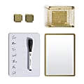 U Brands 6-Piece Weekly Plan Locker Kit, Gold