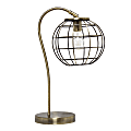 Lalia Home Arched Metal Cage Table Lamp, 20"H, Antique Brass