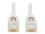 Tripp Lite Safe-IT Cat6a Ethernet Cable Antibacterial Snagless Slim MM 15ft  - 10 Gbit/s - Gold Plated Contact - 28 AWG - White