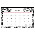 2024-2025 Blue Sky Planning Monthly Desk Pad Calendar, 17” x 11”, Analeis, July 2024 To June 2025, 130617-A25