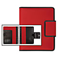 FranklinCovey® Kayla 30% Recycled Nylon Binder, 5 1/2" x 8 1/2", Brown/Red 1 thumbnail image