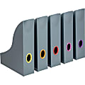 DURABLE VARICOLOR Magazine Rack Set, Gray/Multicolor - 5 pack - Gray, Multicolor - 5 / Carton