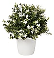 Realspace™ 9-1/2” Artificial Thyme Potted Plant, 9-1/2”H x 5-1/2”W x 5-1/2”D, Green/White 1 thumbnail image