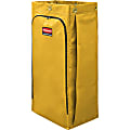 Rubbermaid Commercial Cleaning Cart 34-Gallon Replacement Bags - 34 gal Capacity - 10.50" Width x 16.80" Length - Zipper Closure - Yellow - Vinyl - 4/Carton - Janitorial Cart