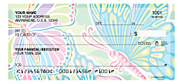 Custom Personal Wallet Checks, 6" x 2-3/4", Singles, © Designs by Shan,  Psychedelic Butterflies, Box Of 120 Checks 1 thumbnail image