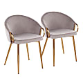 LumiSource Claire Chairs, Silver/Gold, Set Of 2 Chairs 1 thumbnail image