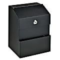Mail Boss Comment/Suggestion Box, 9-1/2"H x 7"W x 6"D, Black 1 thumbnail image