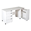 South Shore Crea Sewing Craft Table on Wheels, Pure White 1 thumbnail image