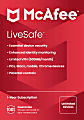 McAfee® LiveSafe AntiVirus & Internet Security Software, For Unlimited Devices, 1-Year Subscription, Windows®/Mac®/Android/iOS/ChromeOS, Product Key