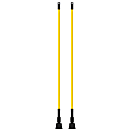 Gritt Commercial Jaw Style Metal Wet Mop Handle, 60”, Yellow, Pack Of 2 Handles 1 thumbnail image
